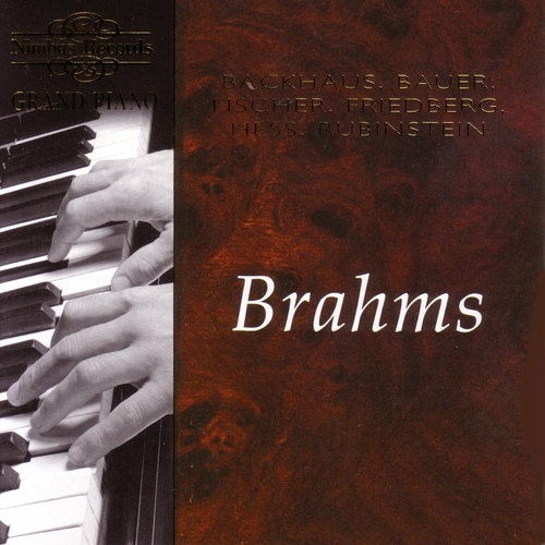 Couverture BACKHAUS, BAUER, FISCHER, RUBINSTEIN, HESS, FRIEDBERG de Johannes BRAHMS