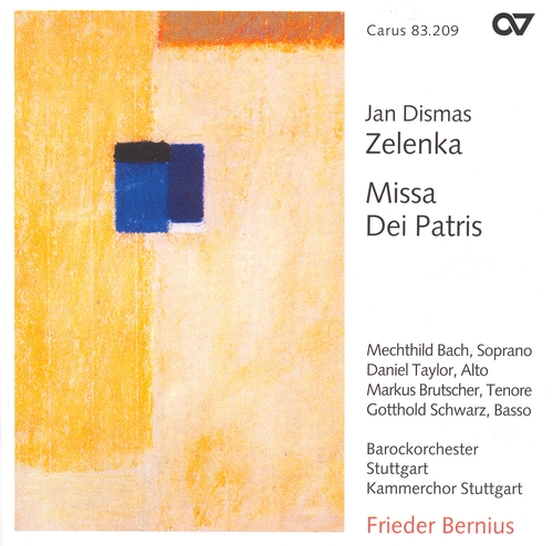 Couverture MISSA DEI PATRIS de Jan Dismas ZELENKA