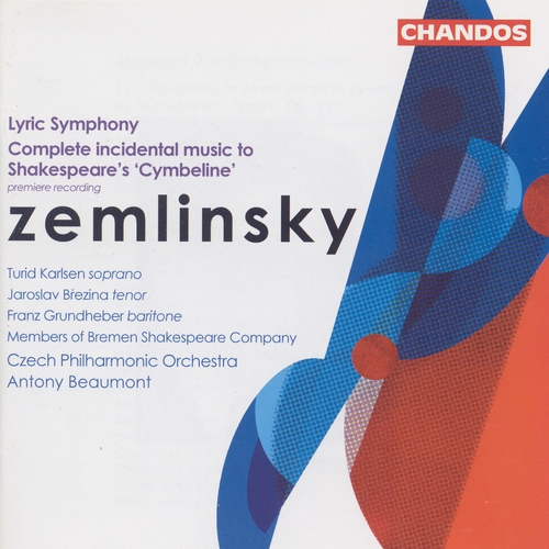 Couverture LYRIC SYMPHONY / CYMBELINE de Alexander Von ZEMLINSKY