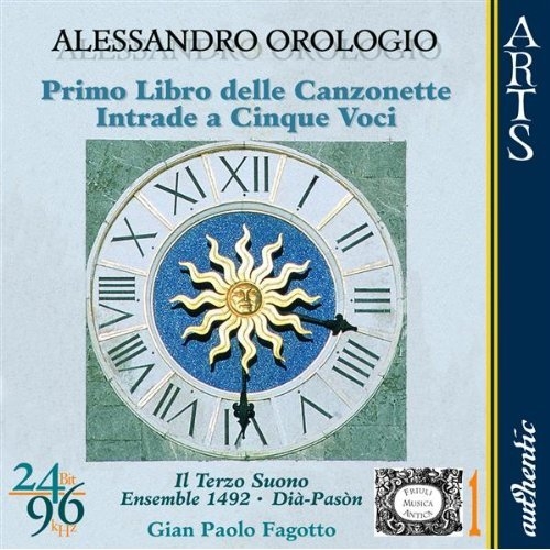 Couverture IL PRIMO LIBRO DELLE CANZONETTE A TRE VOCI / 8 INTRADE de Alessandro OROLOGIO