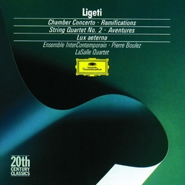 Image du média "CONCERTO DE CHAMBRE 13 INSTR. / RAMIFICATIONS / QUATUOR 2... de György LIGETI"