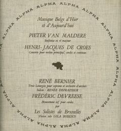 Image du média "BERNIER,DE CROES,DEVREESE,VAN MALDERE"