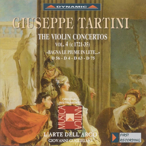 Couverture CONCERTO VIOLON D.4,56,63,75 de Giuseppe TARTINI