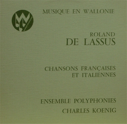 Couverture MADRIGAUX/ CHANSONS de Roland de LASSUS