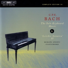 Image du média "SOLO KEYBOARD MUSIC VOL.6: LEICHTE SONATEN II de Carl Philipp Emanuel BACH"