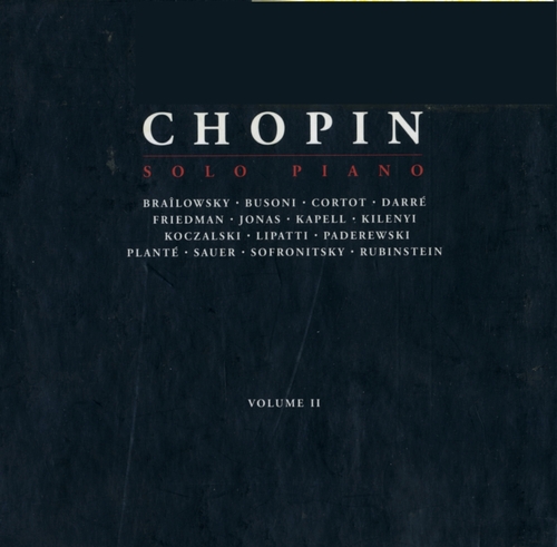 Couverture SOLO PIANO - GRANDS INTERPRÈTES DE CHOPIN de Fryderyk [Frédéric] CHOPIN