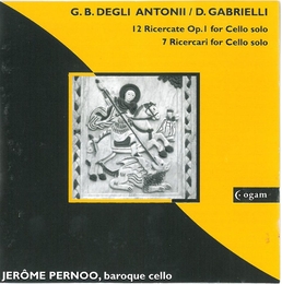 Image du média "RICERCATE POUR VIOLONCELLE OP.1 (+ GABRIELLI) de Giovanni Battista DEGLI ANTONII"