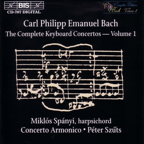 Couverture CONCERTO CLAVIER VOL.1: WQ.1,2,3 de Carl Philipp Emanuel BACH