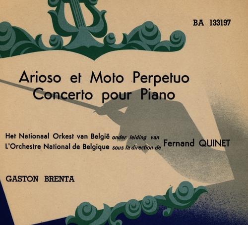 Couverture CONCERTO PIANO / ARIOSO ET MOTO PERPETUO de Gaston BRENTA