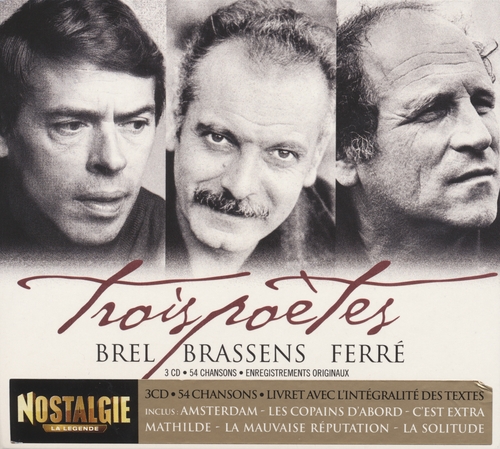 Couverture TROIS POÈTES (BREL/BRASSENS/FERRÉ)