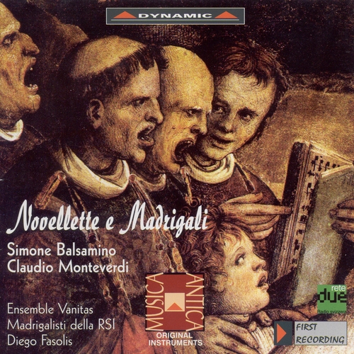 Couverture NOVELLETTE E MADRIGALI (+ MONTEVERDI: TANCREDI E CLORINDA) de Simone BALSAMINO