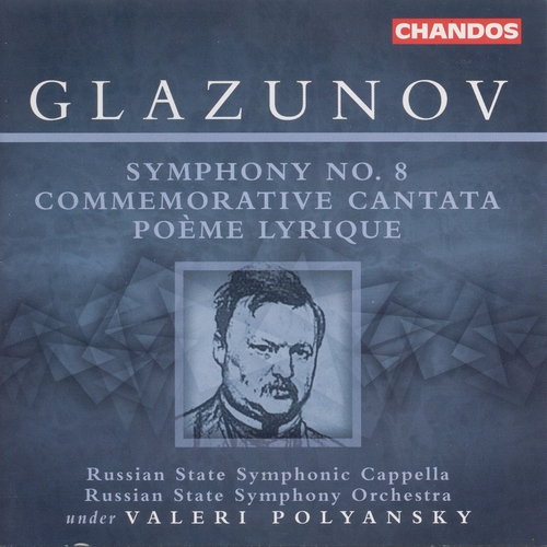 Couverture SYMPHONIE 8 / COMMEMORATIVE CANTATA de Alexander Konstant. GLAZOUNOV