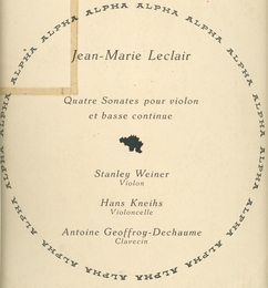 Image du média "SONATES VIOLON ET B.C. OP.5:6,10,11 /OP.9:3 de Jean-Marie LECLAIR"