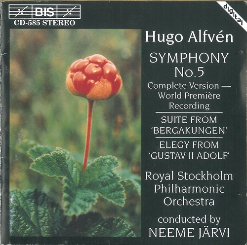 Couverture SYMPHONIE 5 (VERS.INTEGR.) / ... de Hugo ALFVEN