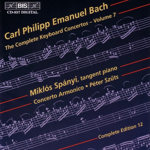 Couverture CONCERTO CLAVIER VOL.7: WQ.24,28,29 de Carl Philipp Emanuel BACH