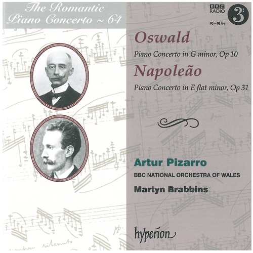 Couverture THE ROMANTIC PIANO CONCERTO N°64: H. OSWALD & A. NAPOLEAO de Henrique OSWALD