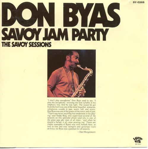 Couverture SAVOY JAM PARTY (THE SAVOY SESSIONS) de Don BYAS