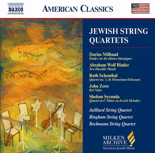 Couverture JEWISH STRING QUARTETS: MILHAUD, WOLF BINDER, ZORN...