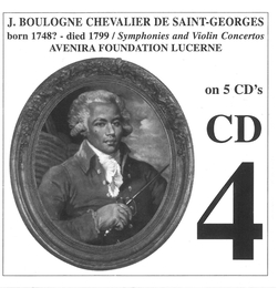 Image du média "SYMPHONIE OP.X 1, XIII / CONCERTO VIOLON OP.V 2, VIII 10 de Joseph Boulogne de SAINT-GEORGES"