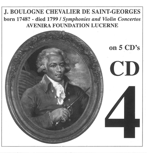 Couverture SYMPHONIE OP.X 1, XIII / CONCERTO VIOLON OP.V 2, VIII 10 de Joseph Boulogne de SAINT-GEORGES