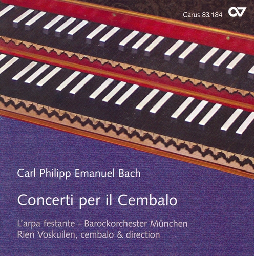 Couverture CONCERTO CLAVECIN WQ.5,26,34 de Carl Philipp Emanuel BACH