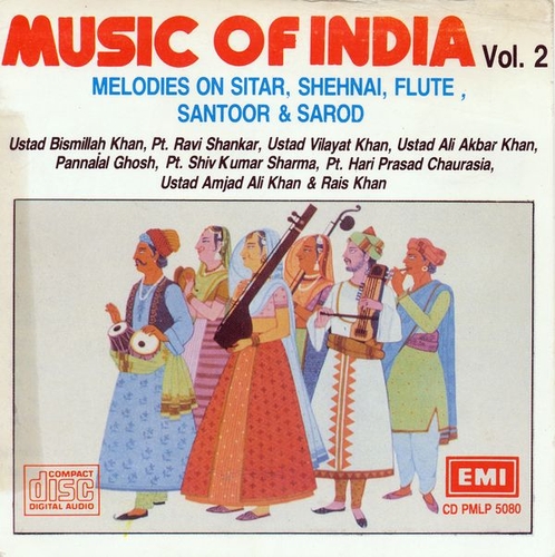 Couverture MUSIC OF INDIA, VOL.2: MELODIES ON SITAR, SHEHNAI, FLUTE...