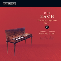 Image du média "SOLO KEYBOARD MUSIC VOL.19: VARIATIONS WQ118/1&2, SONATE WQ de Carl Philipp Emanuel BACH"