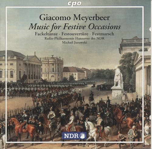 Couverture MUSIC FOR FESTIVE OCCASIONS de Giacomo MEYERBEER