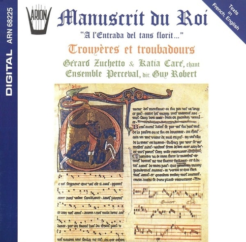 Couverture TROUVERES ET TROUBADOURS - MANUSCRIT DU ROI (VERS 1250)