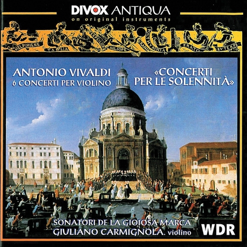 Couverture 6 CONCERTI PER VIOLINO "CONCERTI PER LE SOLENNITA" de Antonio VIVALDI