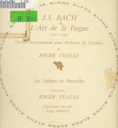 Image du média "L'ART DE LA FUGUE BWV 1080 de Johann Sebastian BACH"