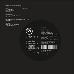 Image du média "COMPUTER CONTROLLED ACOUSTIC INSTRUMENTS PT2 de THE APHEX TWIN"