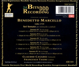 Image du média "6 SONATE PER VOLONCELLO E CEMBALLO de Benedetto MARCELLO"