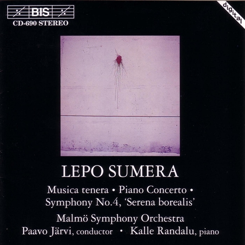 Couverture MUSICA TENERA / CONCERTO PIANO / SYMPHONIE 4 de Lepo Androvitch SUMERA