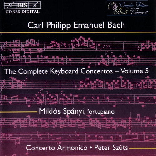 Couverture CONCERTO CLAVIER VOL.5: WQ.11,14,19 de Carl Philipp Emanuel BACH