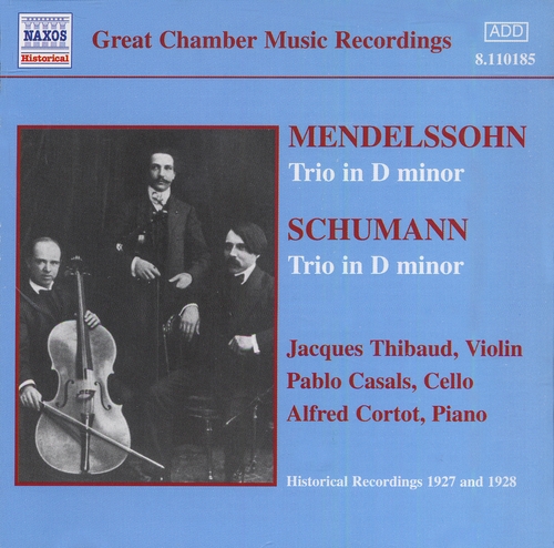 Couverture TRIO CLAVIER 1 OP.49 (+ SCHUMANN) de Felix MENDELSSOHN-BARTHOLDY