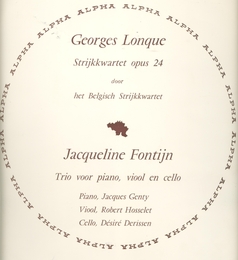 Image du média "TRIO A CLAVIER (+ G.LONQUE: QUATUOR CORDES OP.24) de Jacqueline FONTYN"