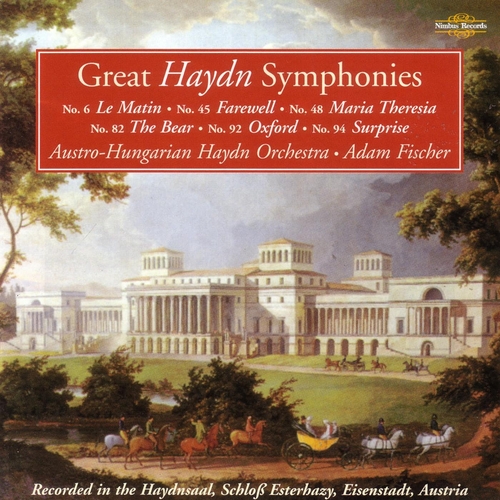 Couverture SYMPHONIE  45,48,82,92,94 (LE MATIN,LES ADIEUX,...) de Joseph [Franz] HAYDN