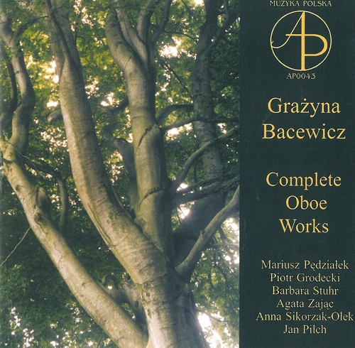 Couverture TRIO HAUTBOIS, HARPE, PERCUSSION / SONATINE HAUTBOIS ... de Grazyna BACEWICZ