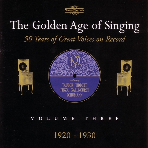 Couverture GOLDEN AGE OF SINGING VOL.3 (1920 - 1930)