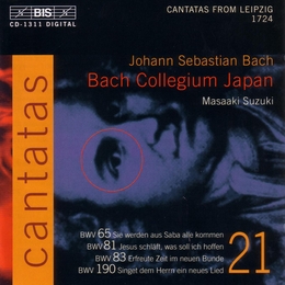 Image du média "CANTATE:  65,81,83,190 (LEIPZIG 1724) de Johann Sebastian BACH"