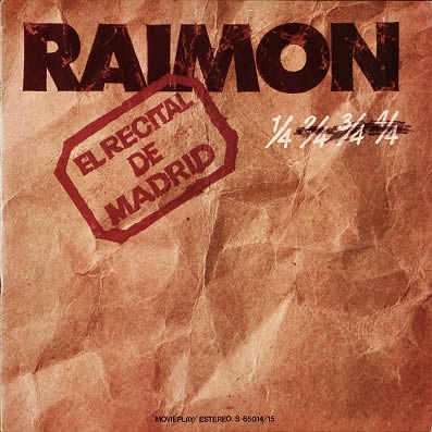 Couverture EL RECITAL DE MADRID de RAIMON