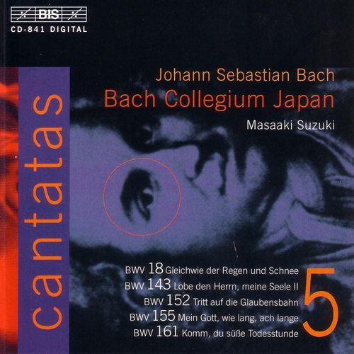 Couverture CANTATE:  18,143,152,155,161 de Johann Sebastian BACH