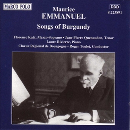 Image du média "SONGS OF BURGUNDY (CHANSONS DE BOURGOGNE) de Maurice EMMANUEL"