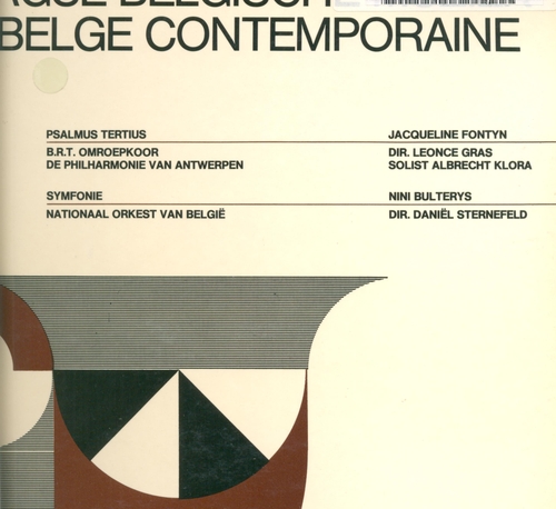 Couverture PSALMUS TERTIUS (+ N.BULTERYS: SYMFONIE) de Jacqueline FONTYN