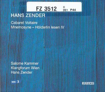 Couverture CABARET VOLTAIRE/ MNEMOSYNE de Hans ZENDER