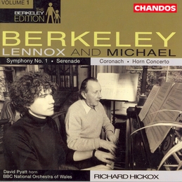 Image du média "SYMPHONIE 1 / SERENADE (+ MICHAEL BERKELEY) de Lennox [Sir] BERKELEY"