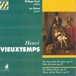 Image du média "VIOLON PIANO: 6 MORCEAUX DE SALON OP.22 / VOIX DU COEUR de Henri VIEUXTEMPS"