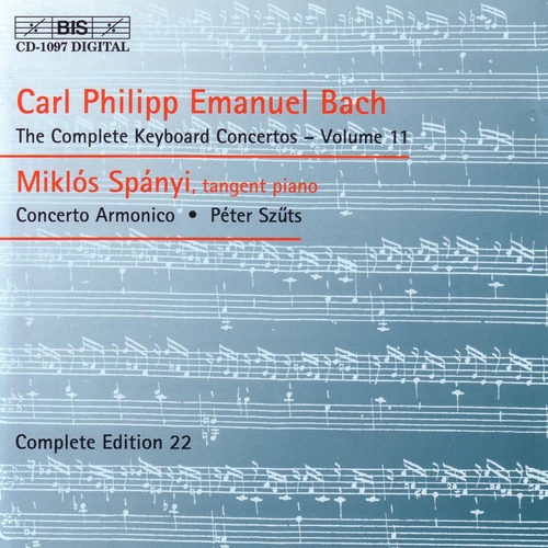 Couverture CONCERTO CLAVIER VOL.11: WQ.37,10 / SONATINA WQ.97,100 de Carl Philipp Emanuel BACH