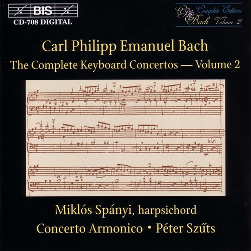 Couverture CONCERTO CLAVIER VOL.2: WQ.4,7,12 de Carl Philipp Emanuel BACH